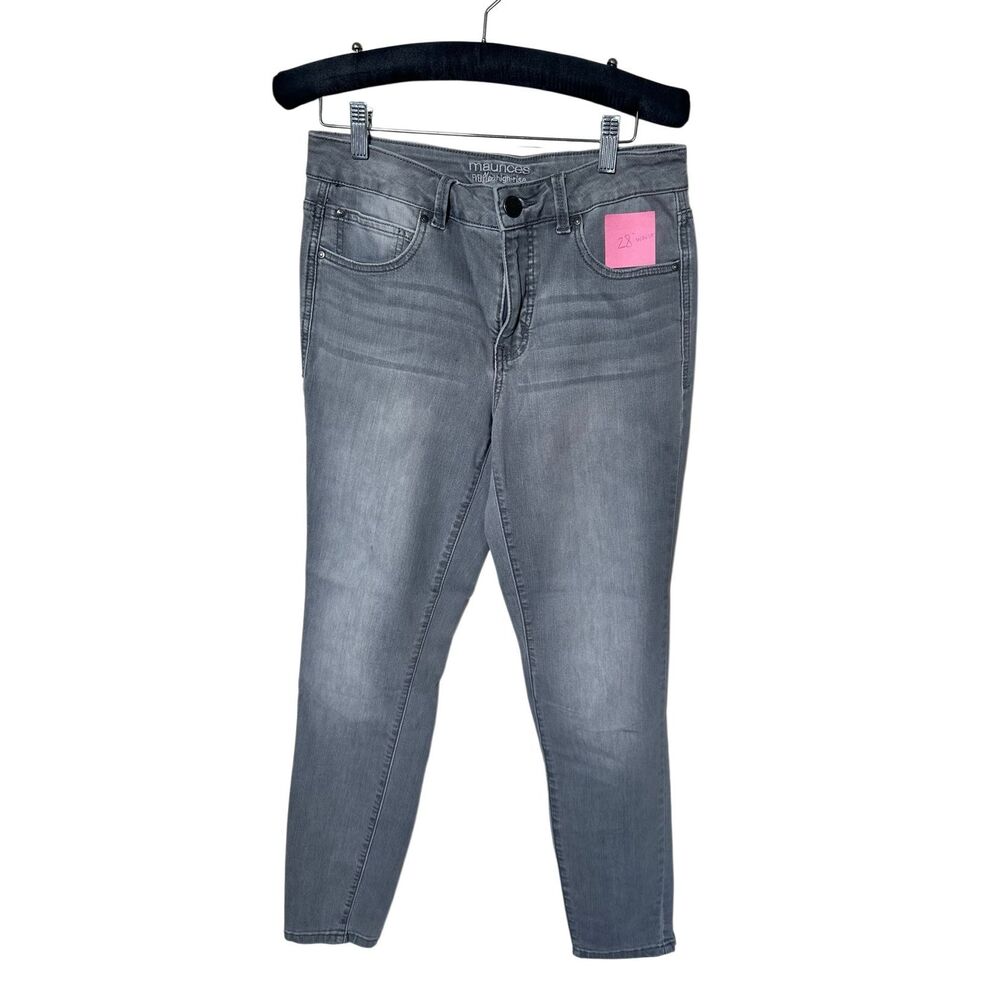 Maurices Everflex High-Rise Skinny Jeans in Gray - Size 6 / 28" Waist